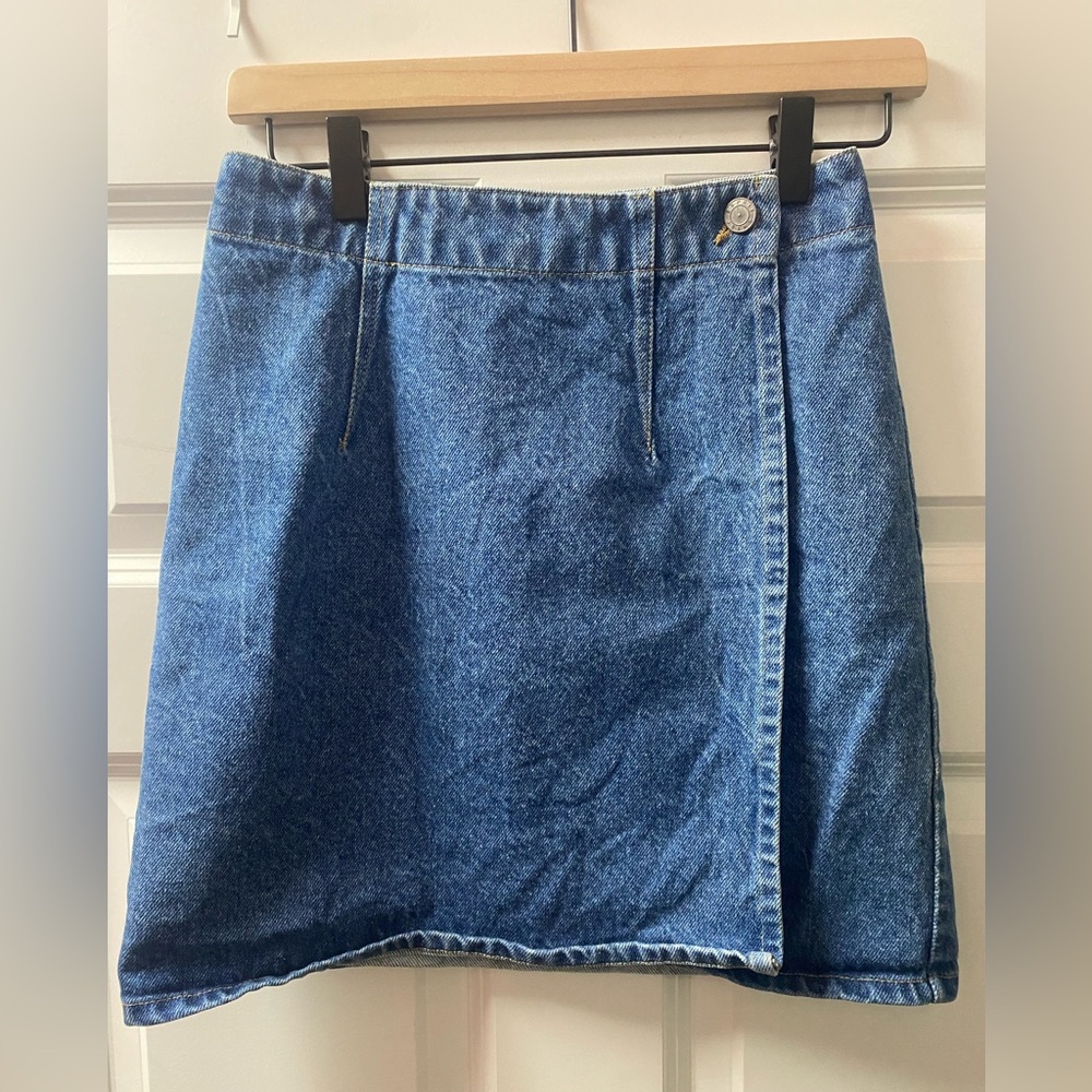 Esprit denim jean wrap skirt